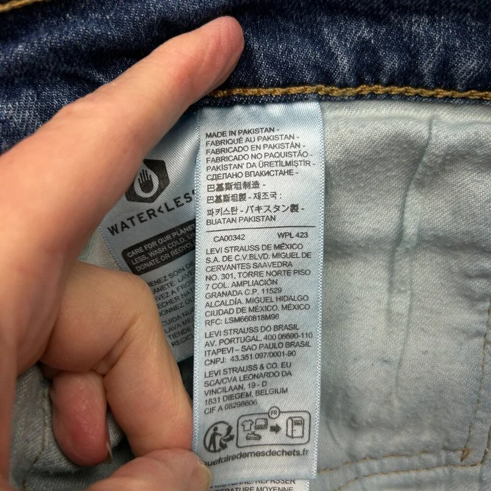 Levi's 514 Straight Fit Jeans Men's Size 40 X 32 Mid Rise Medium Wash Denim